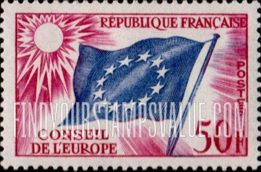 FindYourStampsValue: OFFICIAL - Council of Europe Flag