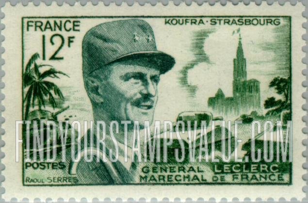 FindYourStampsValue: Philippe Francois M. de Hautecloque (General Jacques Leclerc): Type of 1948