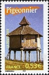 FindYourStampsValue: Aspects of Life in the French Regions Type of 2003: Pigeon house, vertical