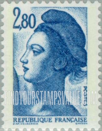 FindYourStampsValue: Liberty, after Delacroix: Liberty Type of 1982