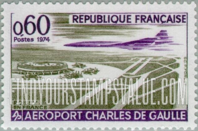FindYourStampsValue: Concorde over Charles de Gaulle Airport