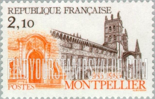 FindYourStampsValue: Tourism Issue: Cathedral at Montpelier