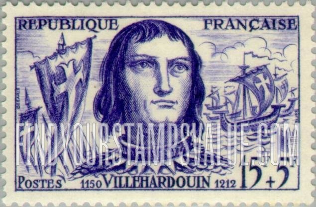 FindYourStampsValue: SEMI-POSTAL - Geoffroi de Villehardouin and Ships