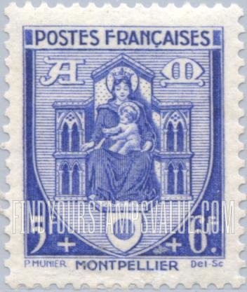 FindYourStampsValue: SEMI-POSTAL - Arms of Various Cities: Montpellier