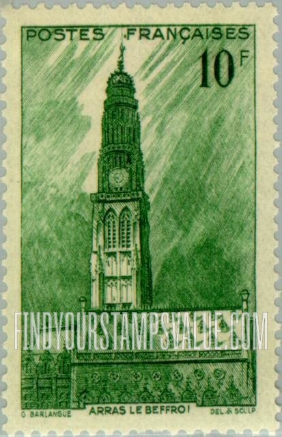 FindYourStampsValue: Town-Hall Belfry, Arras