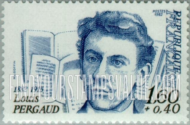 FindYourStampsValue: SEMI-POSTAL - Louis Pergaud (1882-1915), writer