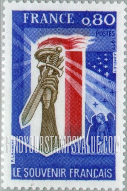 FindYourStampsValue: Hand Holding Torch and Sword