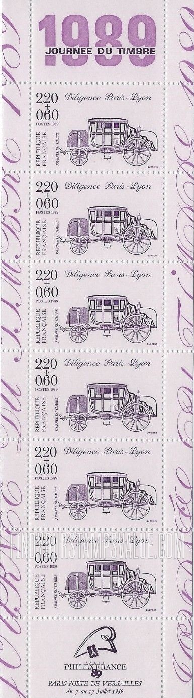 FindYourStampsValue: SEMI-POSTAL - Stamp Day Type of 1986: Paris-Lyon stagecoach