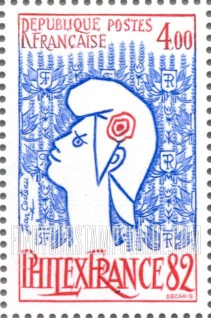 FindYourStampsValue: Marianne, by Jean Cocteau