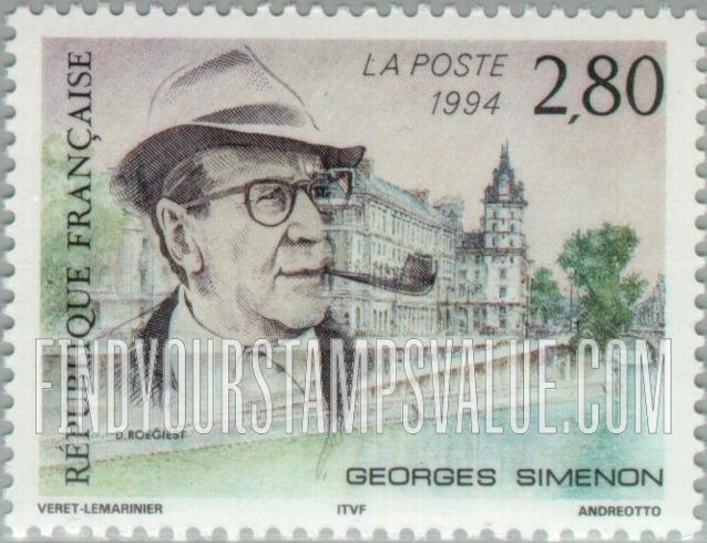 FindYourStampsValue: Georges Simenon (1903-89), Writer