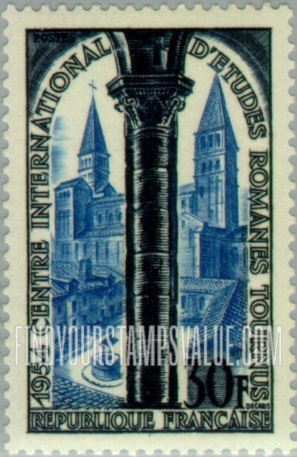 FindYourStampsValue: St. Philibert Abbey, Tournus