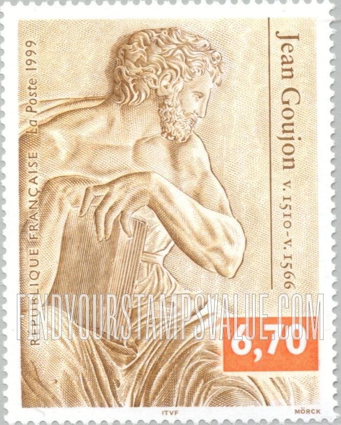 FindYourStampsValue: Art Series: St. Luke the Evangelist, Sculpture by Jean Goujon (1510-66)