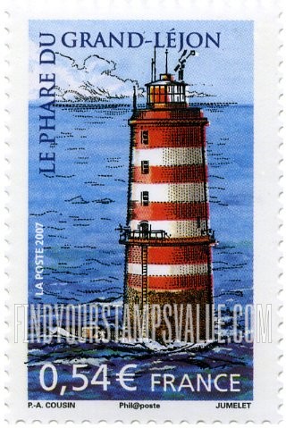 FindYourStampsValue: Lighthouses: Grand-Léjon Lighthouse