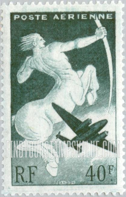 FindYourStampsValue: AIR POST - Centaur and Plane