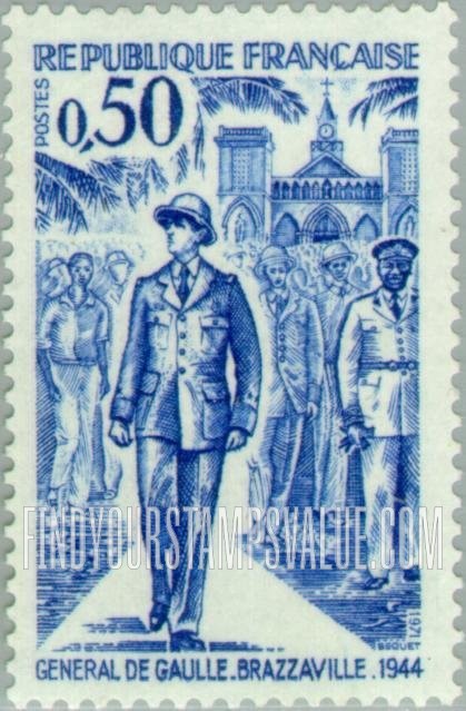 FindYourStampsValue: De Gaulle Issue: De Gaulle in Brazzaville, 1944