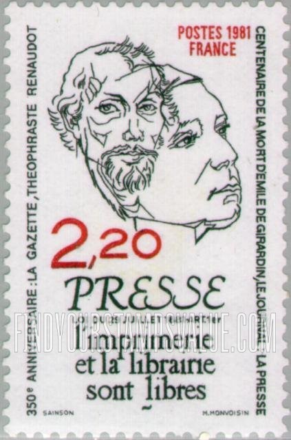 FindYourStampsValue: Theophraste Renaudot and Emile de Girardin