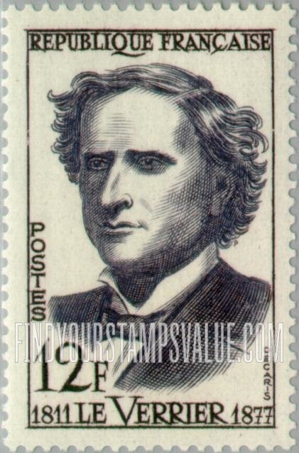 FindYourStampsValue: French Scientists: Urbain Jean Joseph Leverrier