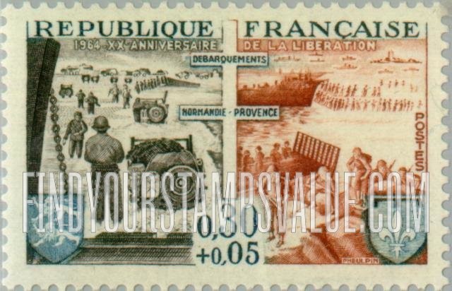 FindYourStampsValue: SEMI-POSTAL - Street Fighting in Paris and Strasbourg