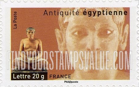 FindYourStampsValue: Egyptian Statue of Seated Scribe