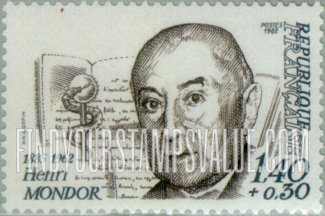 FindYourStampsValue: SEMI-POSTAL - Henri Mondor (1885-1962), physician