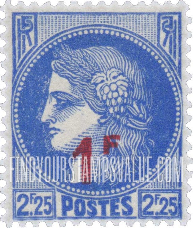 FindYourStampsValue: Ceres: Stamps of 1938-39 Surcharged in Carmine