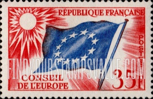 FindYourStampsValue: OFFICIAL - Council of Europe Flag