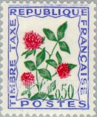FindYourStampsValue: POSTAGE DUE - Flowers: Clover
