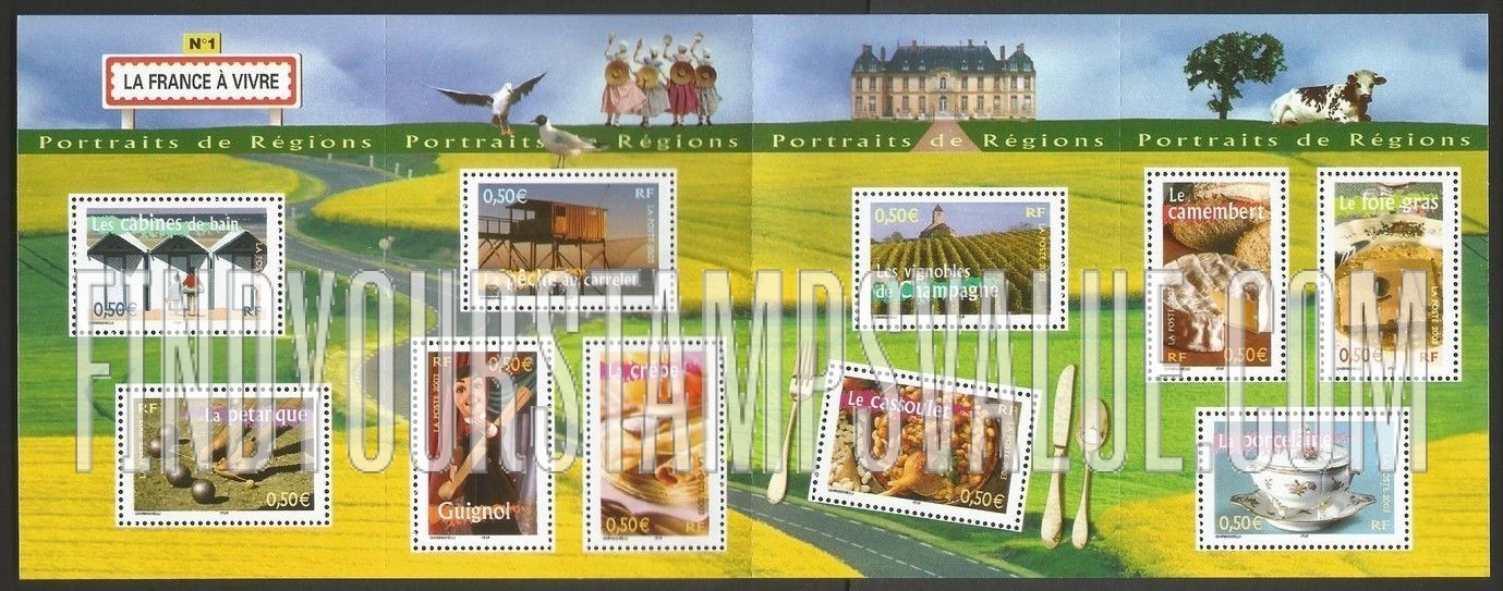 FindYourStampsValue: Aspects of Life in the French Regions