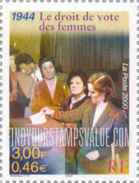 FindYourStampsValue: 20th Century Type: Woman suffrage, 1944, vertical
