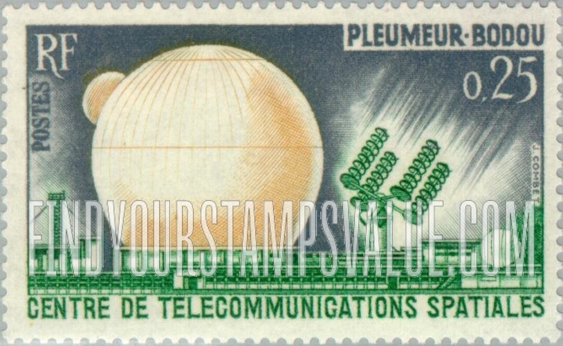 FindYourStampsValue: Space Communications Center, Pleumeur-Bodou, France