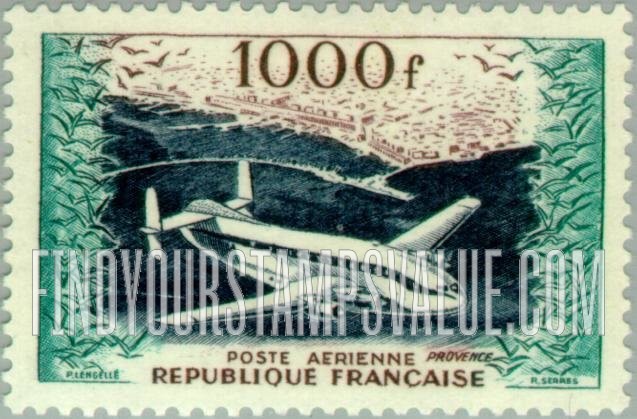 FindYourStampsValue: AIR POST - Planes: Provence