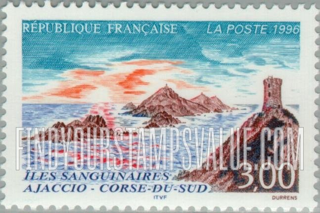 FindYourStampsValue: Tourism Series: Iles Sanguinaires, Ajaccio, Southern Corsica