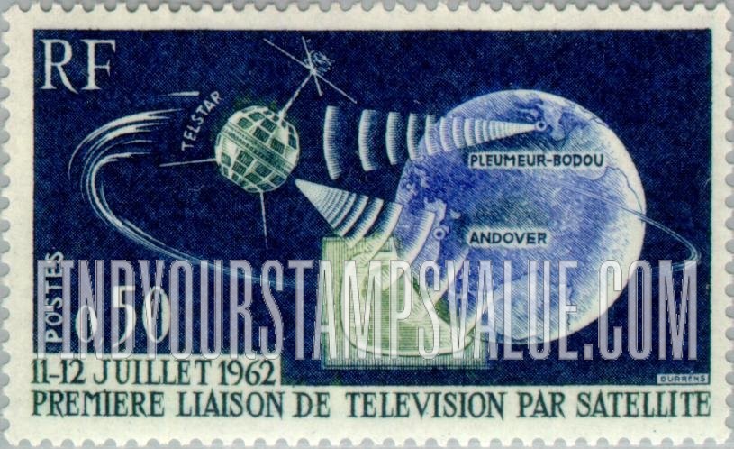FindYourStampsValue: Telstar, Earth and Television Set