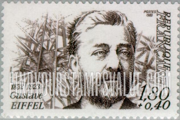 FindYourStampsValue: SEMI-POSTAL - Gustave Eiffel (1832-1923), engineer