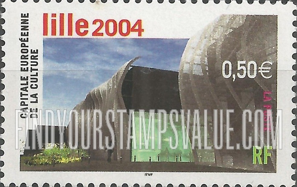FindYourStampsValue: Tourism Issue: Lille, 2004 European Cultural Capital