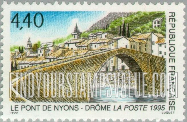 FindYourStampsValue: Tourism Series: Nyons Bridge, Drome