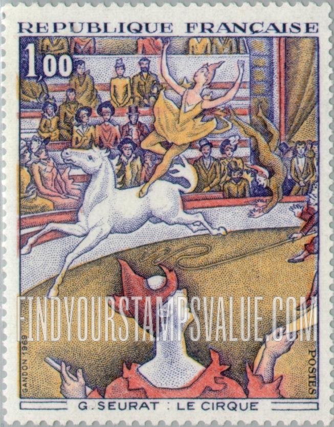 FindYourStampsValue: The Circus, by Georges Seurat