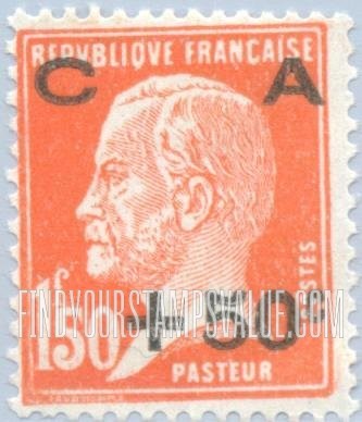 FindYourStampsValue: SEMI-POSTAL - Pasteur: Type of Regular Issue of 1923 Surcharged in Black