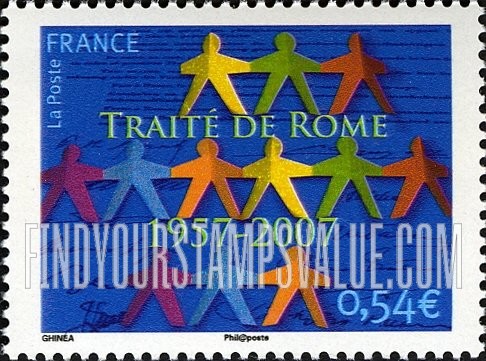 FindYourStampsValue: Treaty of Rome, 50th Anniversary