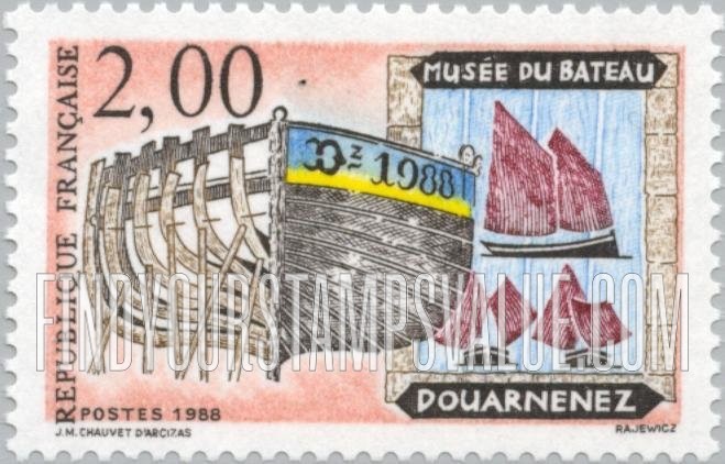 FindYourStampsValue: Tourist Issue: Ship Museum, Douarnenez
