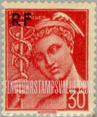 FindYourStampsValue: Mercury: Inscribed “Postes Francaises”