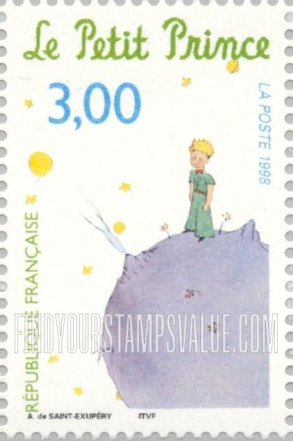 FindYourStampsValue: “The Little Prince,” by Antoine de Saint Exupéry (1900-1944): “The Little Prince on Asteroid B-612”