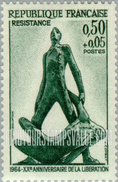 FindYourStampsValue: SEMI-POSTAL - Resistance Memorial by Watkin, Luxembourg Gardens