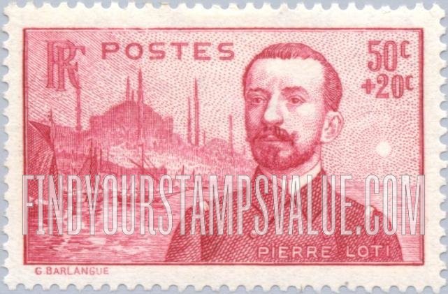 FindYourStampsValue: SEMI-POSTAL - Pierre Loti (Louis Marie Julien Viaud)