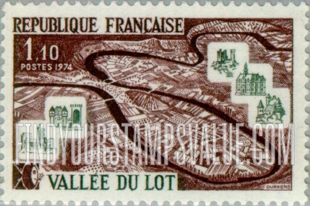 FindYourStampsValue: Tourist Issue: View of Lot Valley