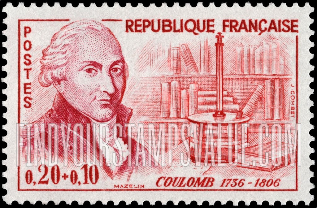 FindYourStampsValue: SEMI-POSTAL - Famous Men Type of 1960: Charles Coulomb