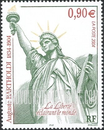 FindYourStampsValue: Art Series: Statue of Liberty, Sculpted by Frederic Auguste Bartholdi (1834-1904)
