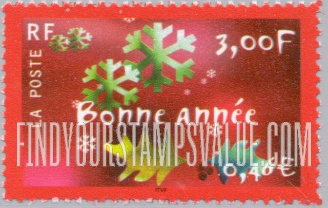 FindYourStampsValue: Holiday Greetings: Bonne année