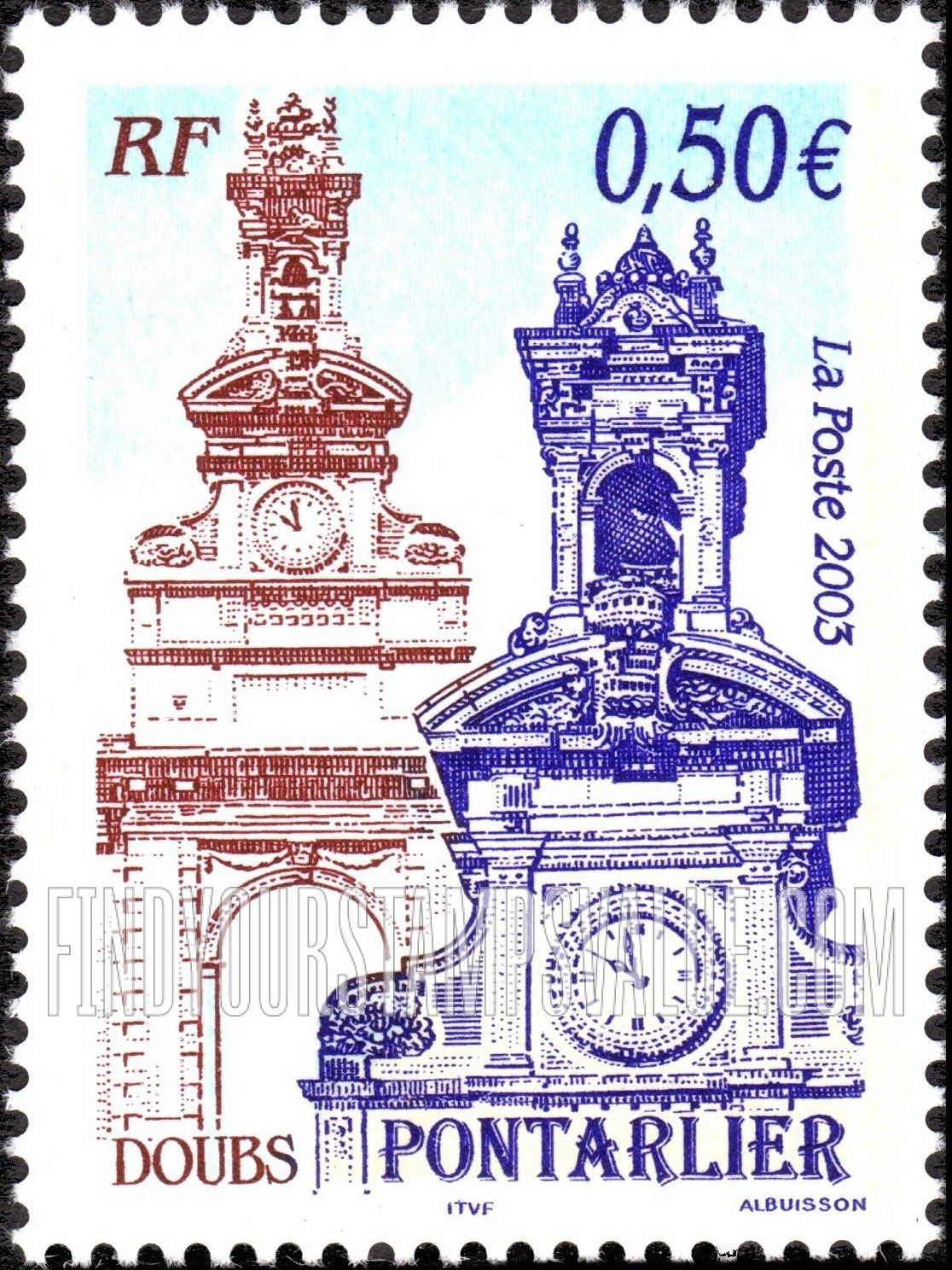 FindYourStampsValue: Tourism Issue: Pontarlier