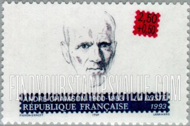 FindYourStampsValue: SEMI-POSTAL - Writers: Andre Chamson (1900-83)